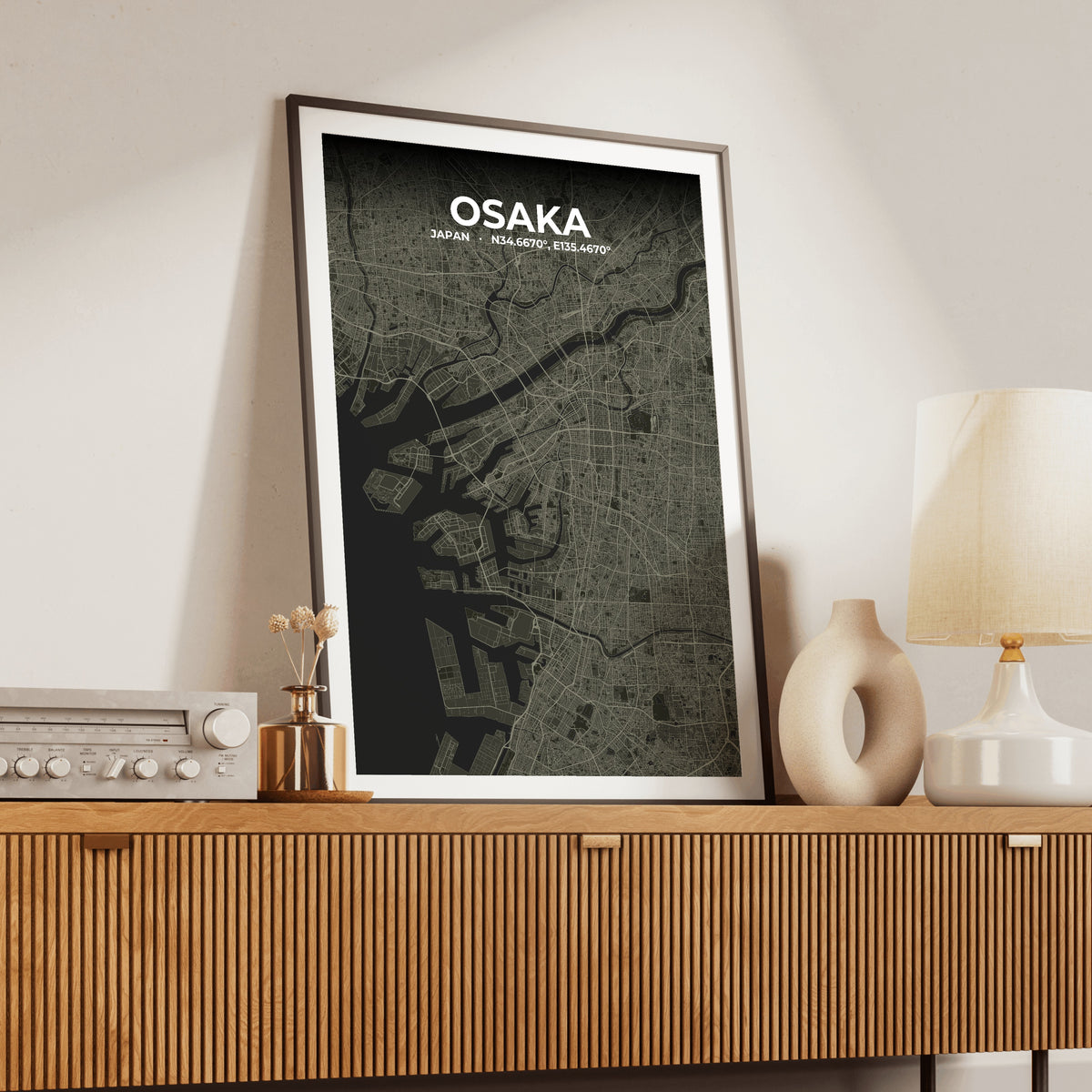Osaka Sable Map Poster