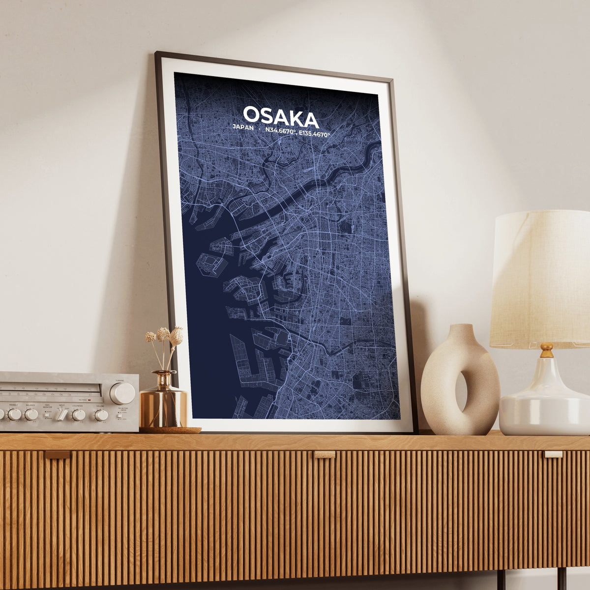 Osaka Tide Map Poster