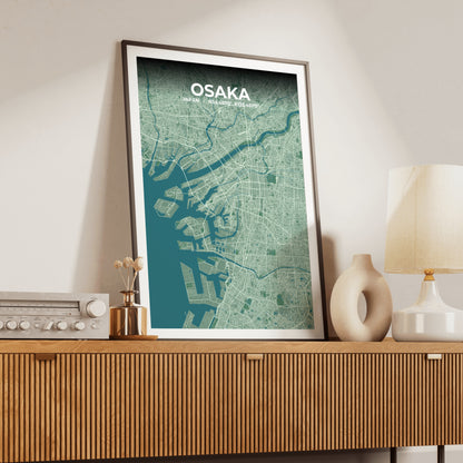 Osaka Mist Map Poster