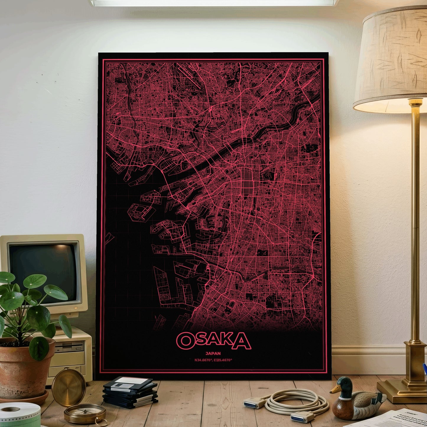 Osaka Phosphor Map Poster - System Alert