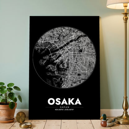 Osaka Spot Map Poster