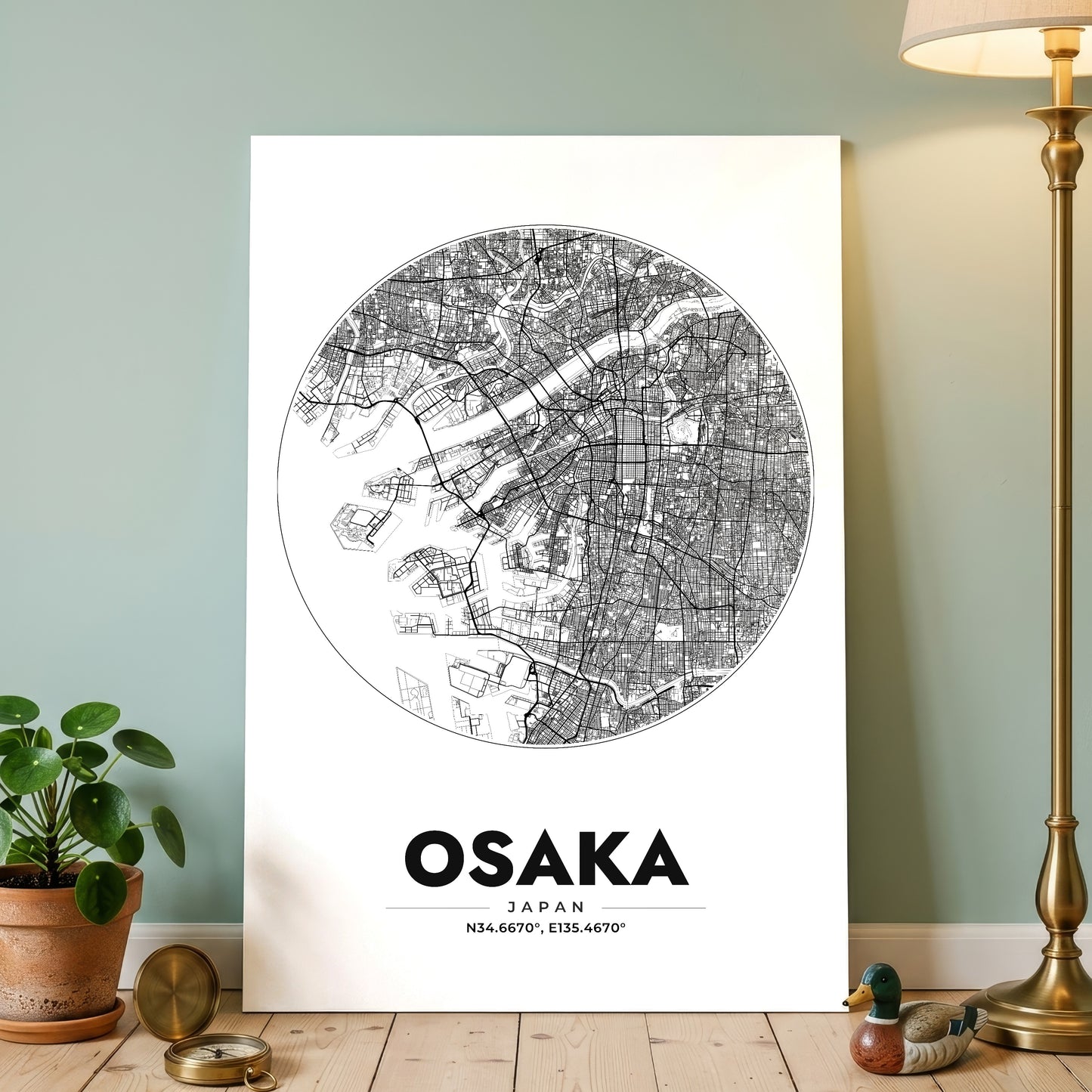 Osaka Spot Map Poster