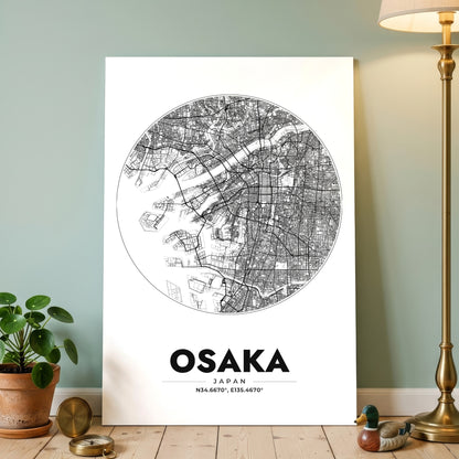 Osaka Spot Map Poster