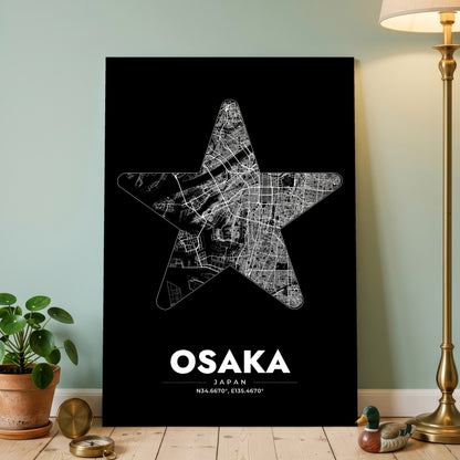 Osaka Star Map Poster