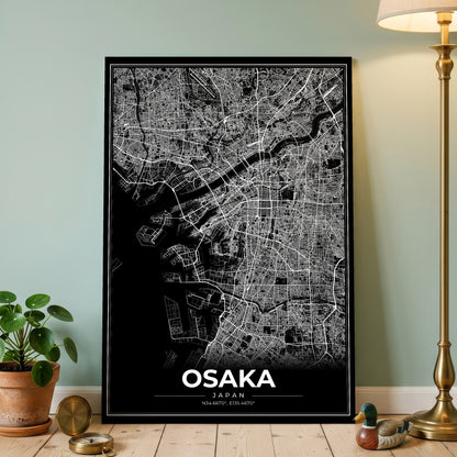 Osaka Modern Map Poster