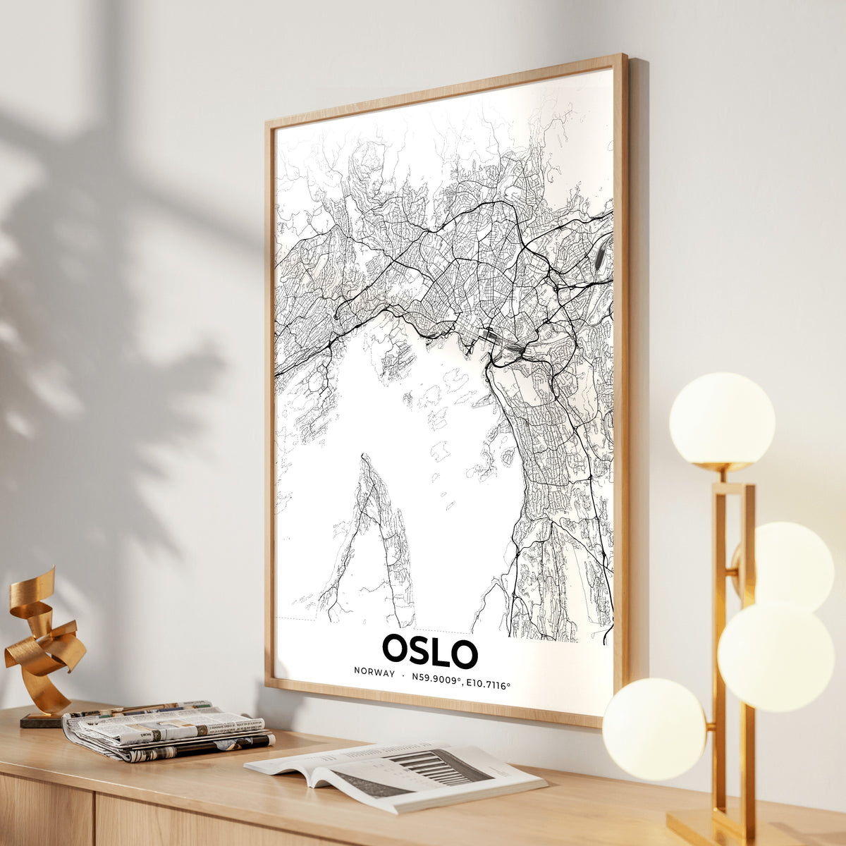 Oslo Elegant Map Poster