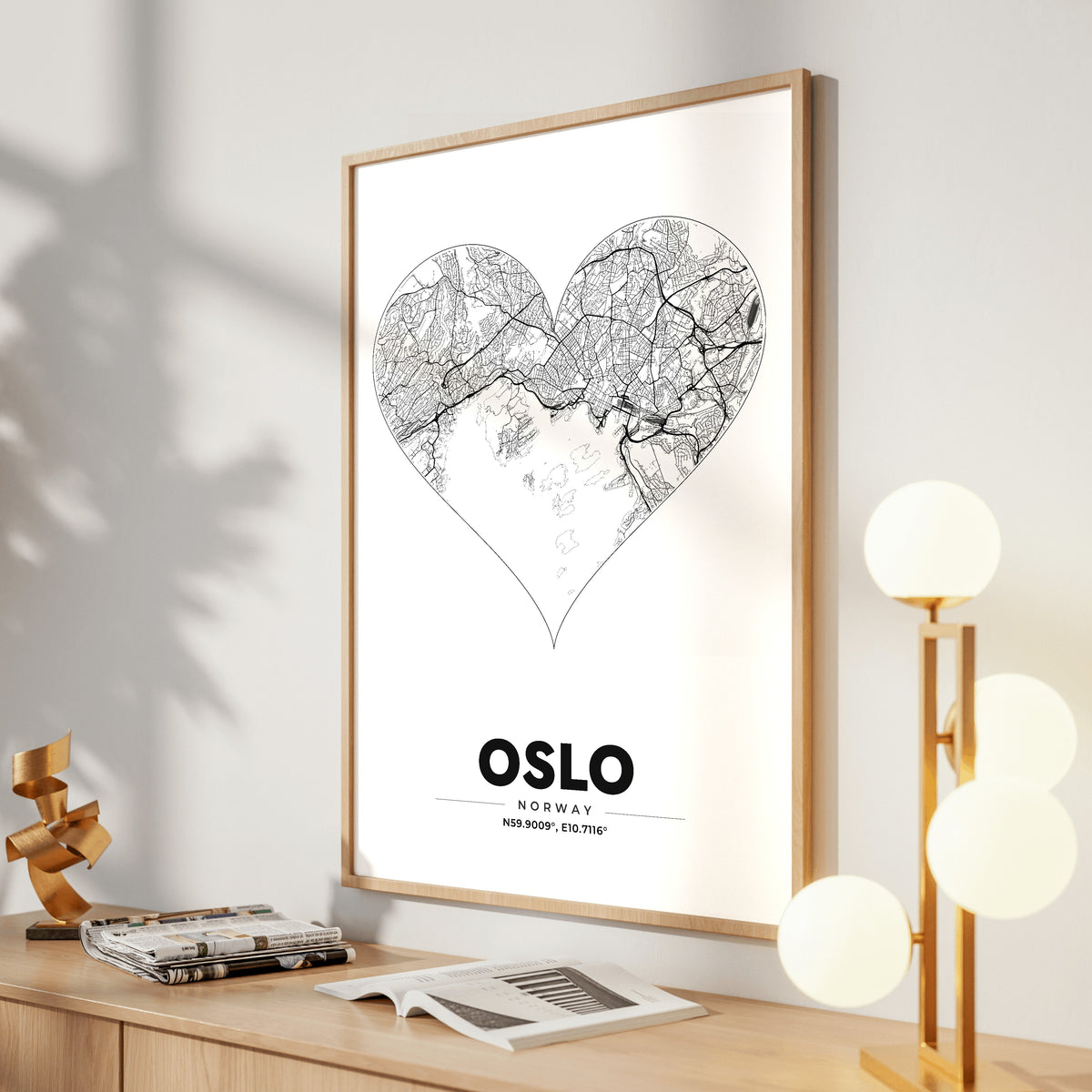 Oslo Heart Map Poster