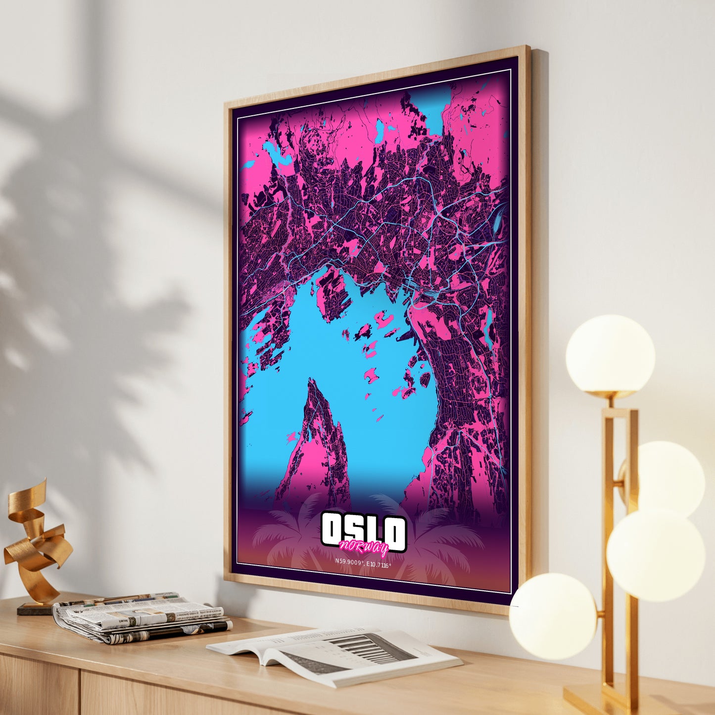 Oslo GTA Map Poster