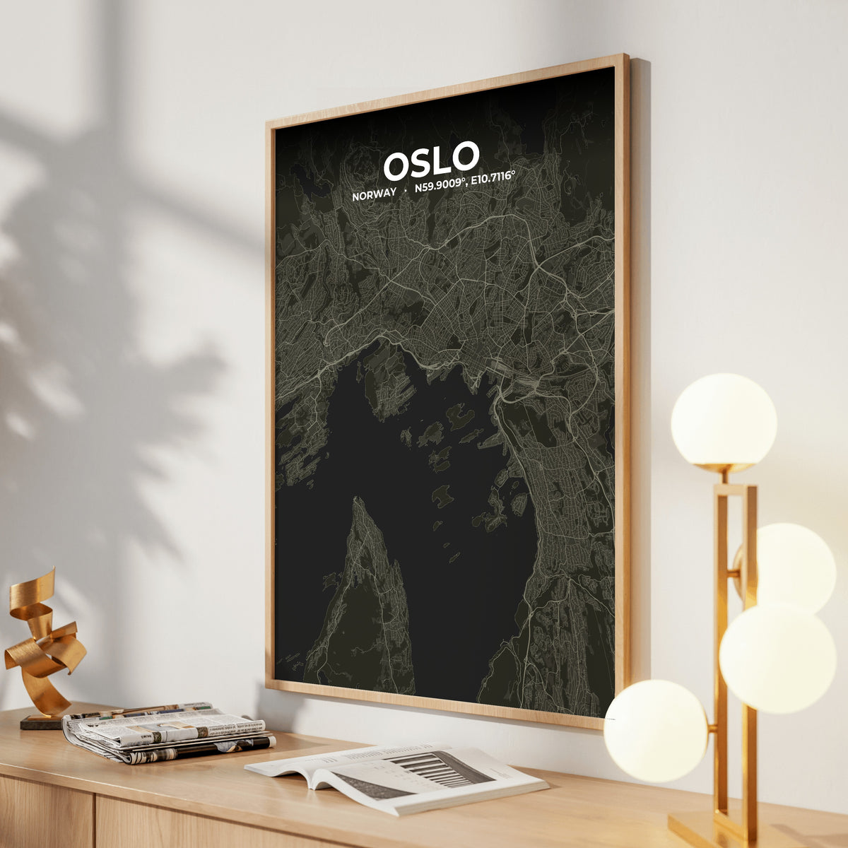 Oslo Sable Map Poster