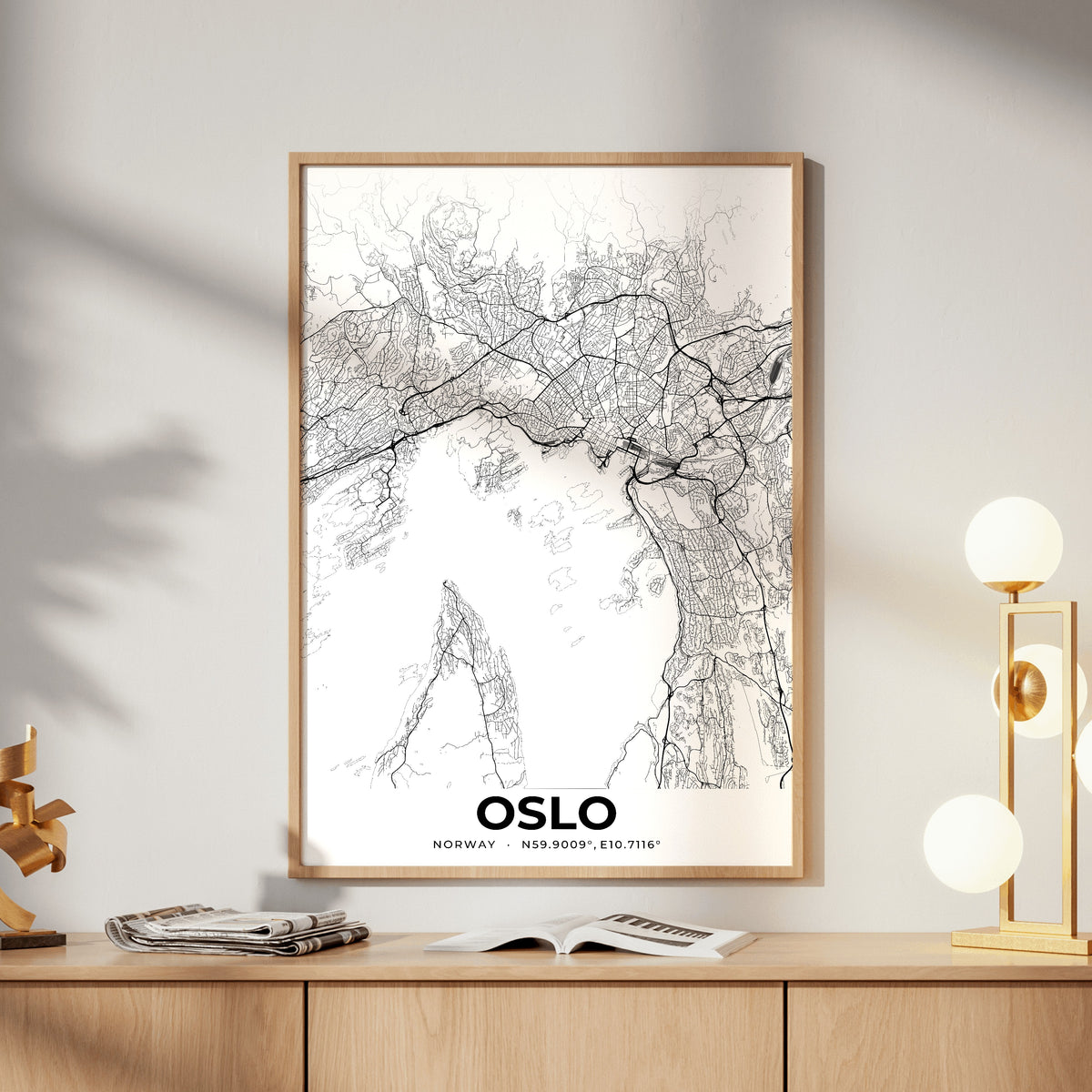 Oslo Elegant Map Poster