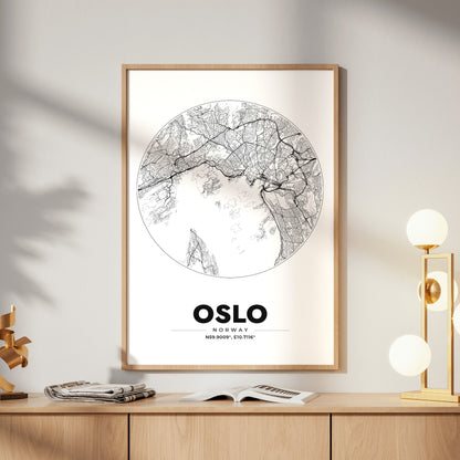 Oslo Spot Map Poster