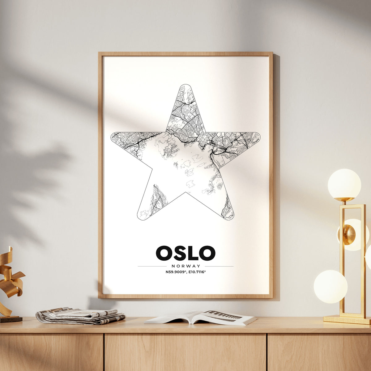 Oslo Star Map Poster