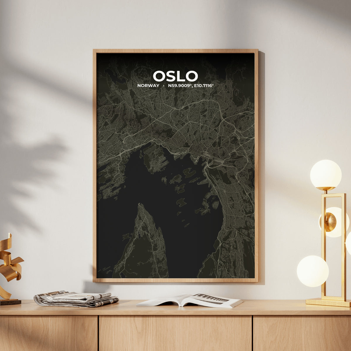 Oslo Sable Map Poster