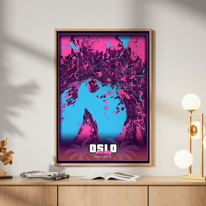 Oslo GTA Map Poster