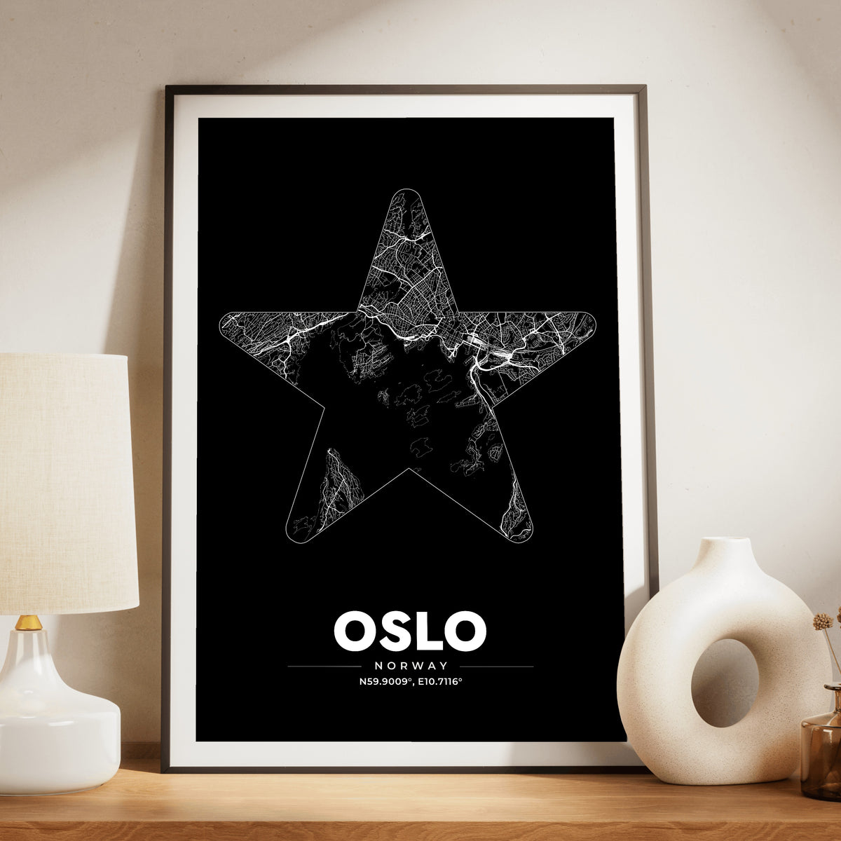 Oslo Star Map Poster
