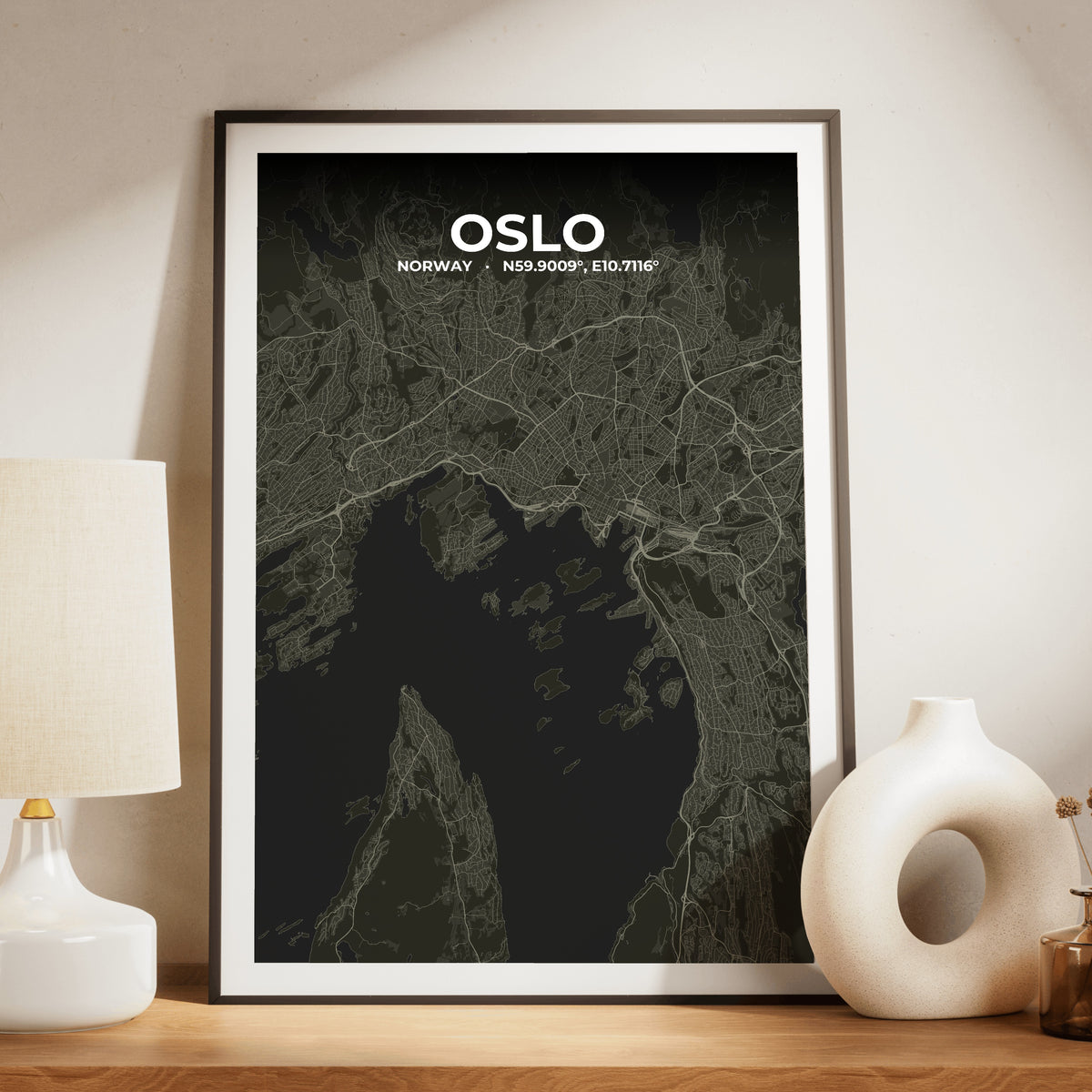 Oslo Sable Map Poster