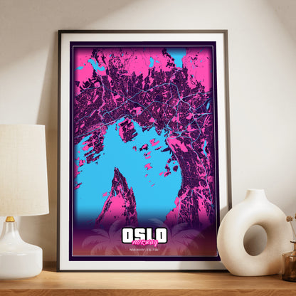 Oslo GTA Map Poster