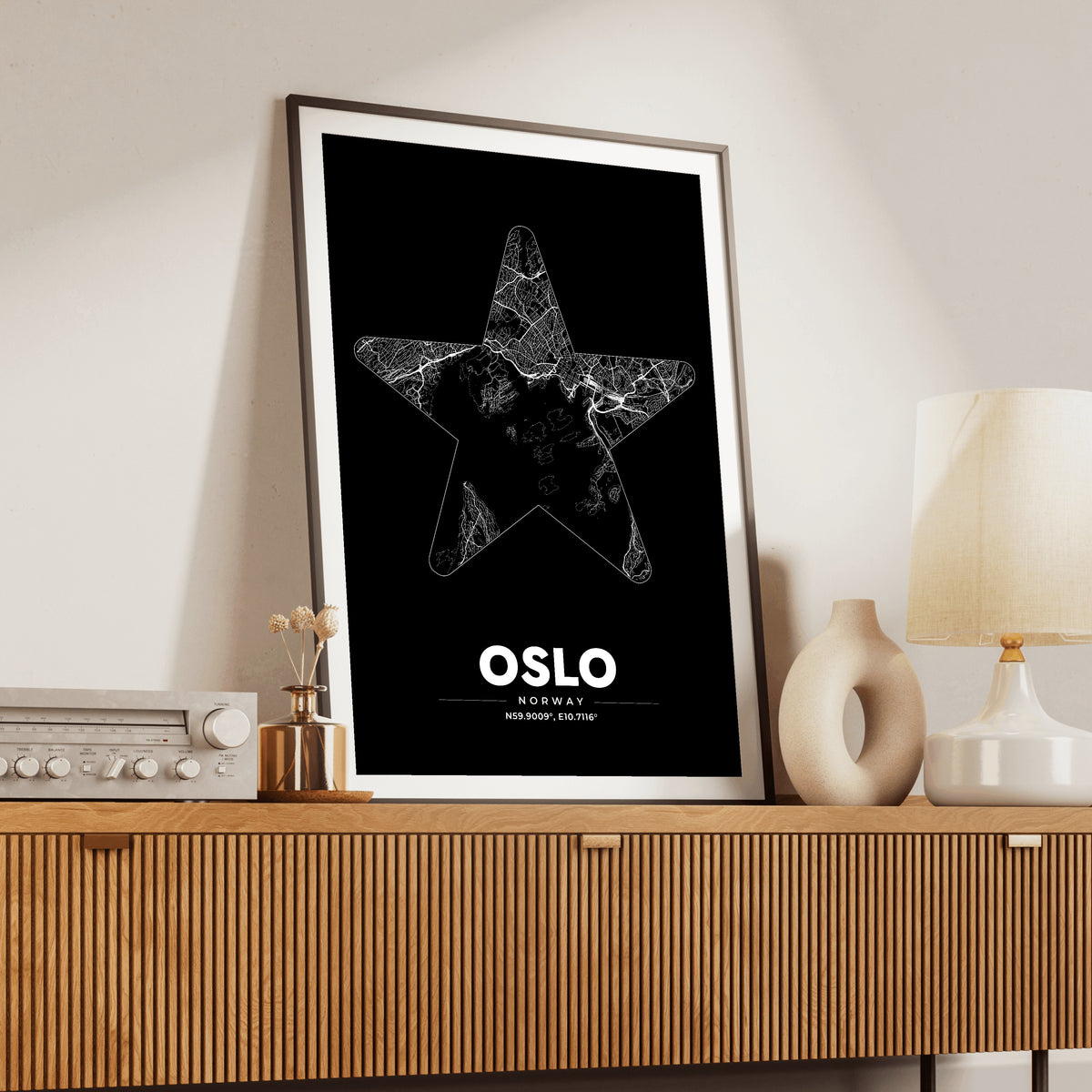 Oslo Star Map Poster
