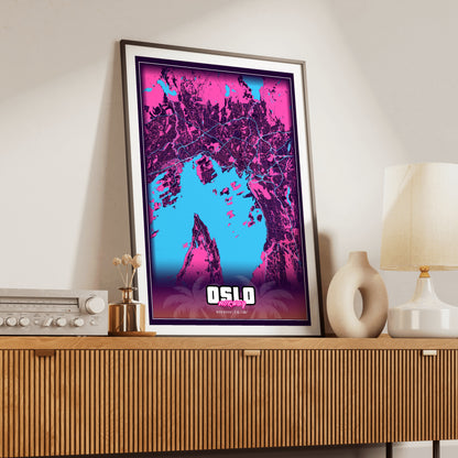 Oslo GTA Map Poster