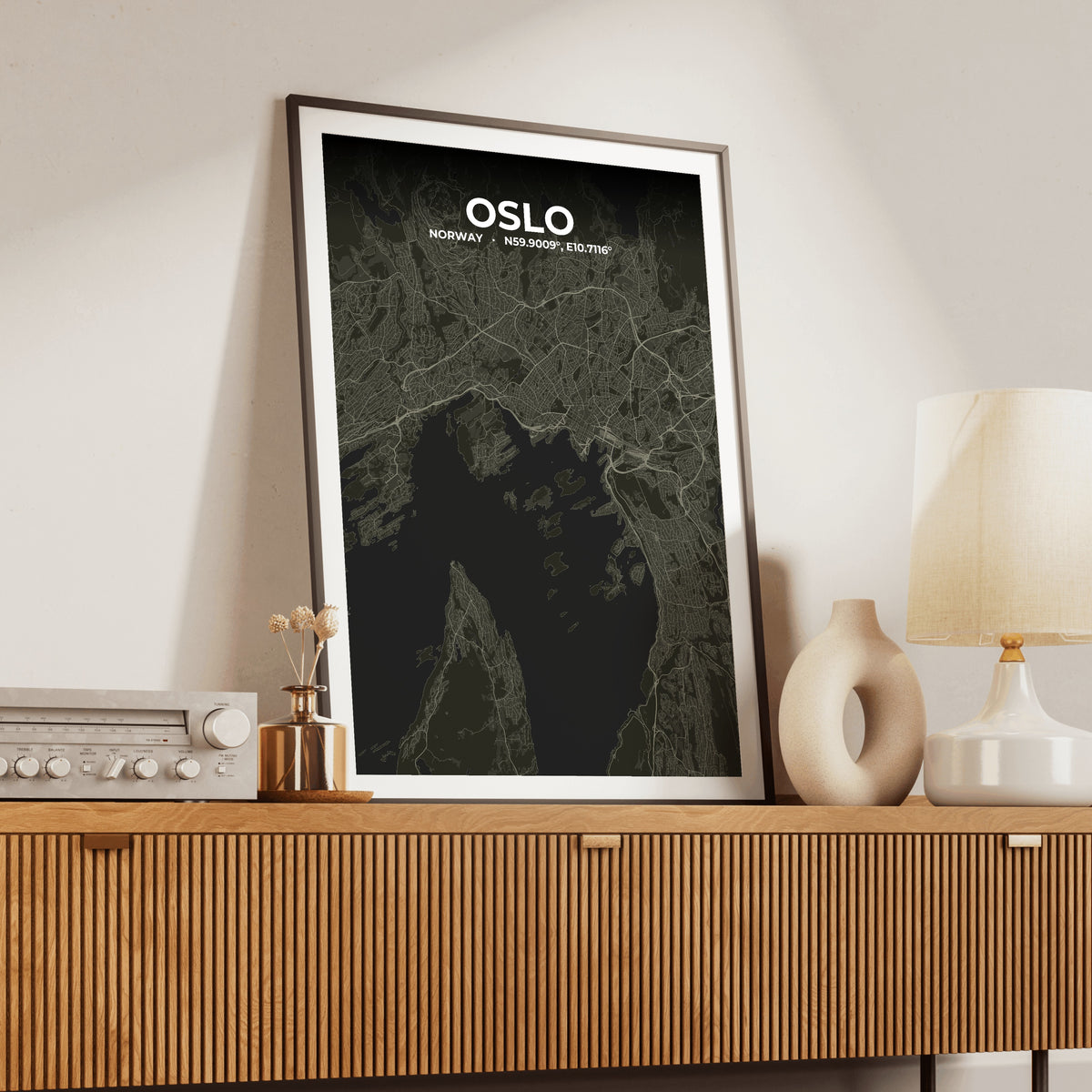 Oslo Sable Map Poster