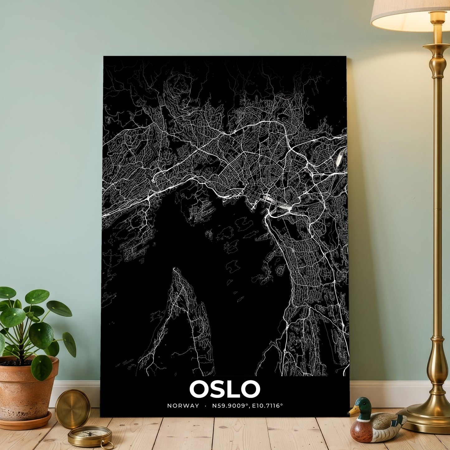 Oslo Elegant Map Poster