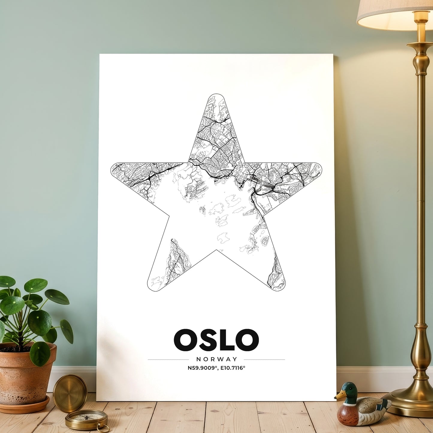 Oslo Star Map Poster