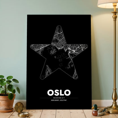 Oslo Star Map Poster