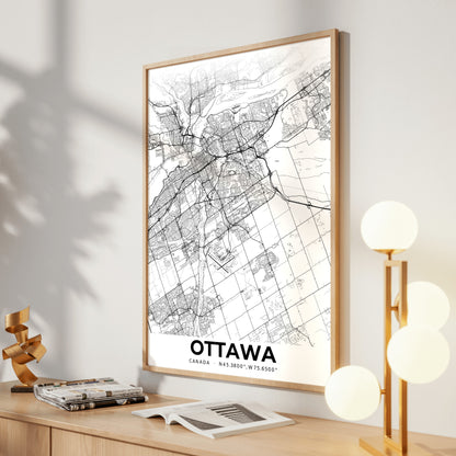 Ottawa Elegant Map Poster