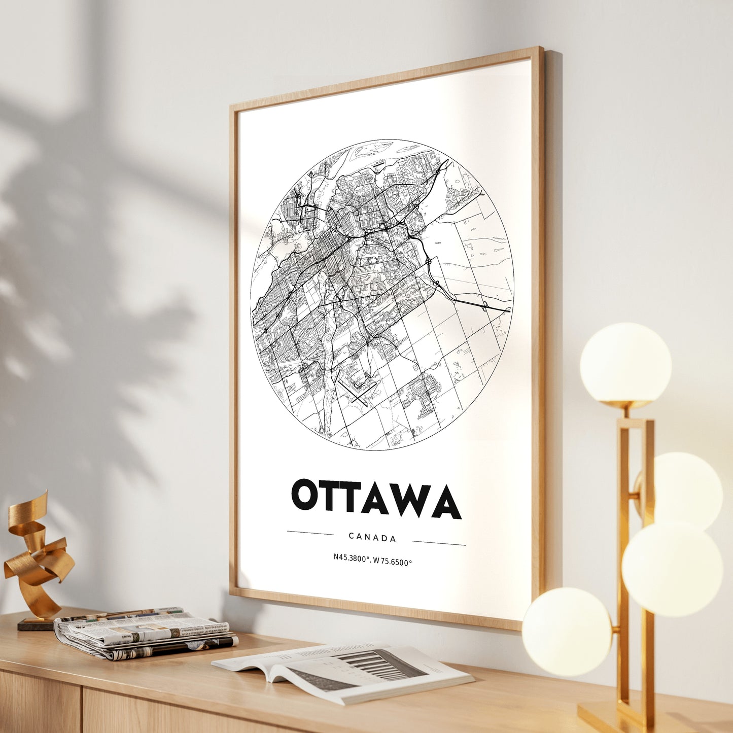 Ottawa Spot Map Poster