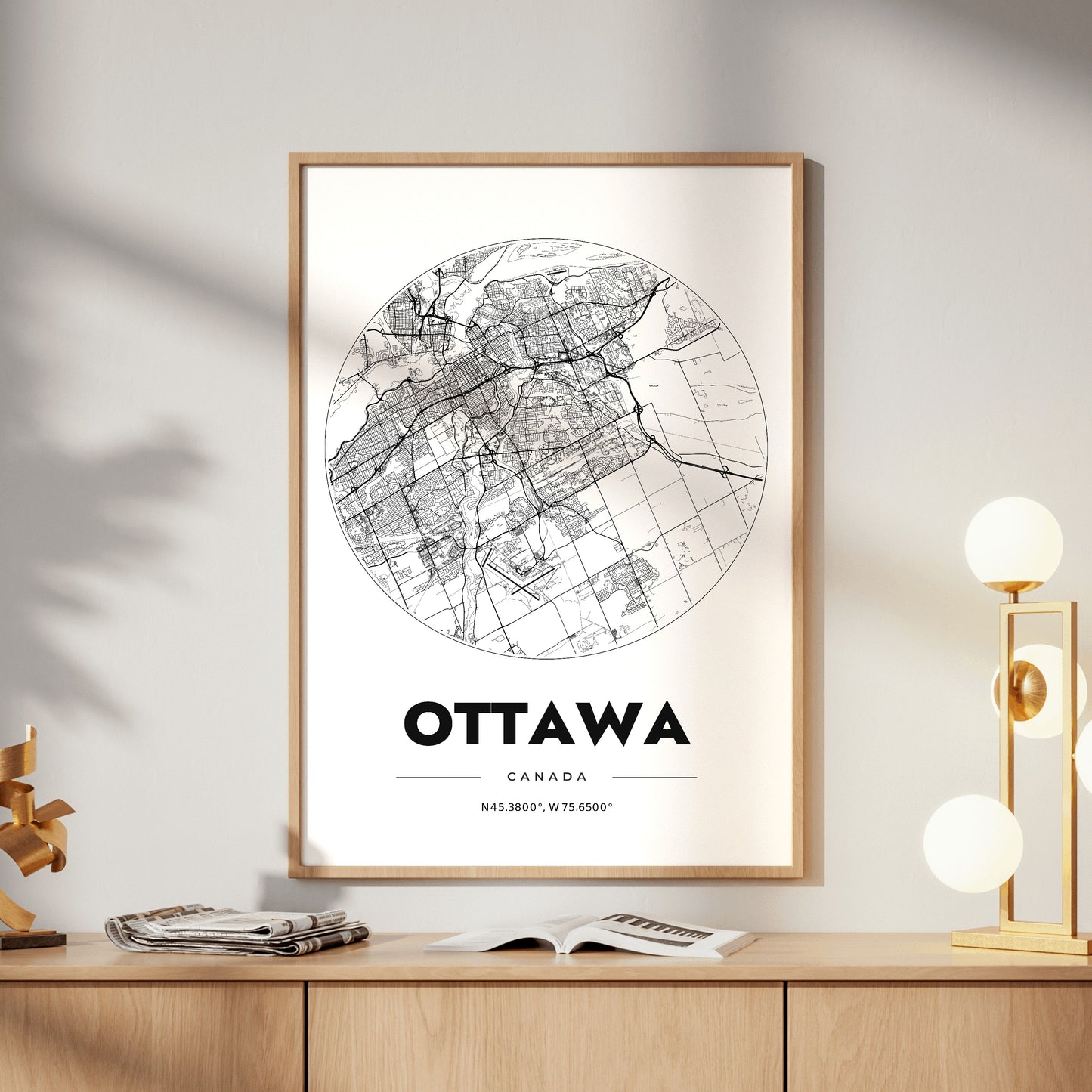 Ottawa Spot Map Poster