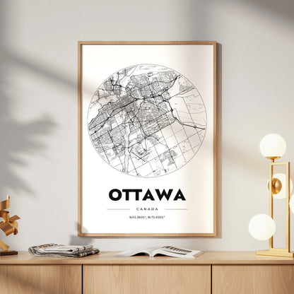 Ottawa Spot Map Poster
