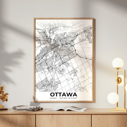 Ottawa Elegant Map Poster
