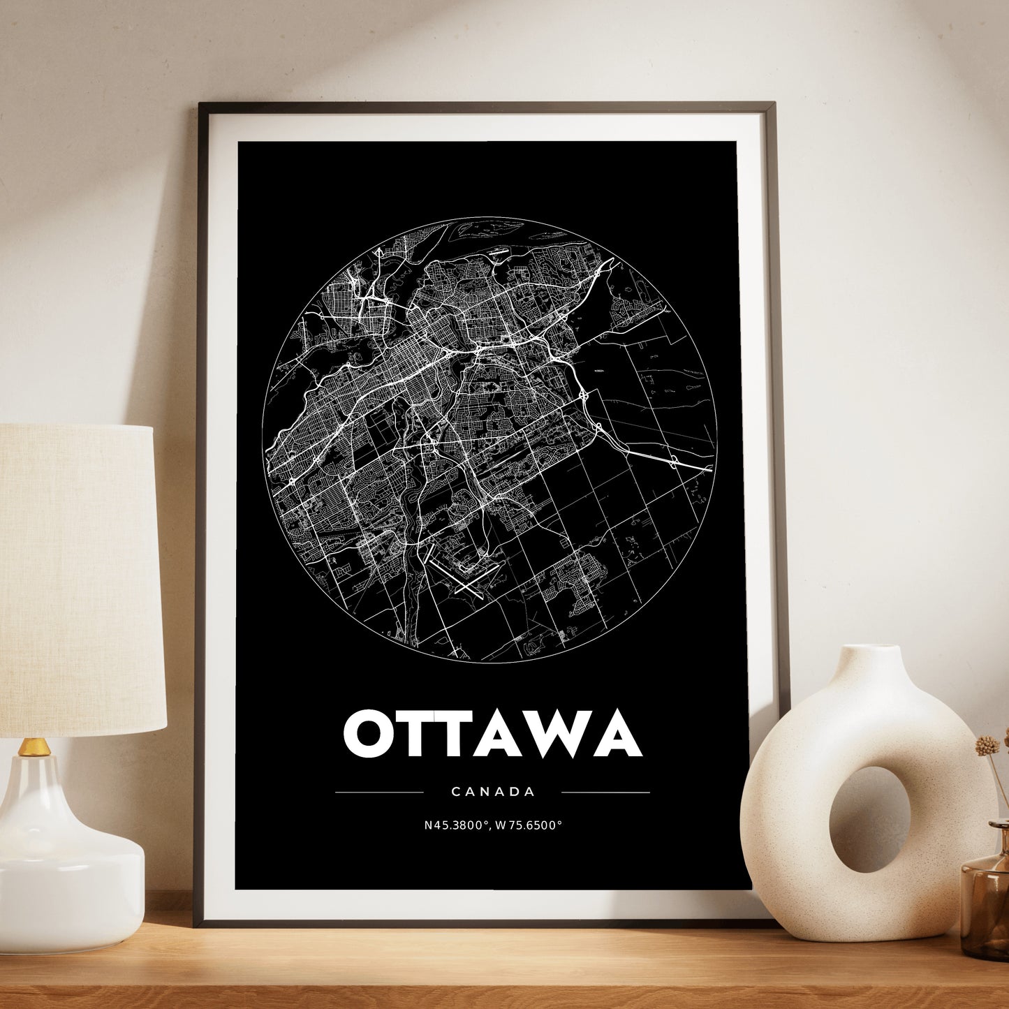Ottawa Spot Map Poster
