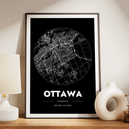 Ottawa Spot Map Poster