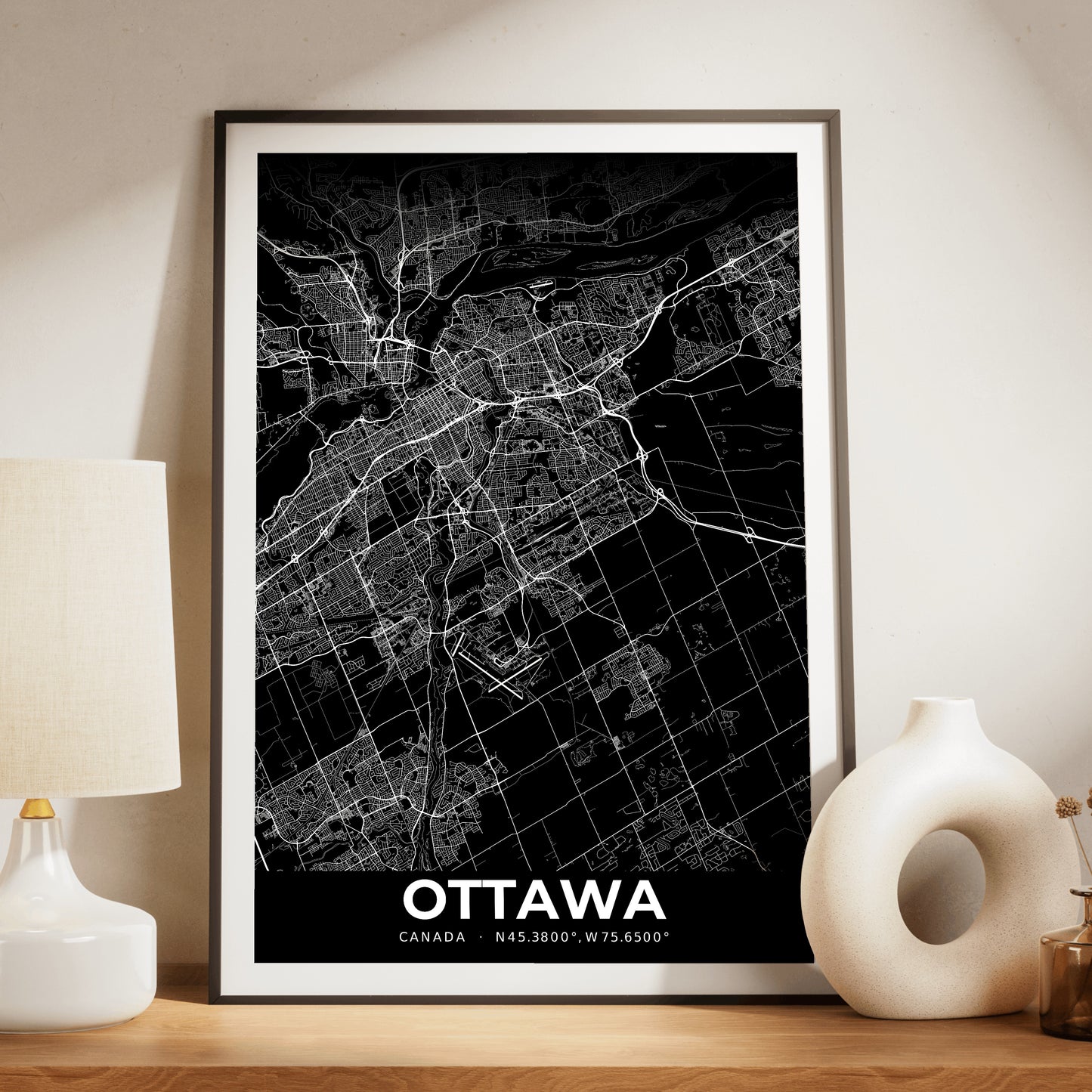Ottawa Elegant Map Poster