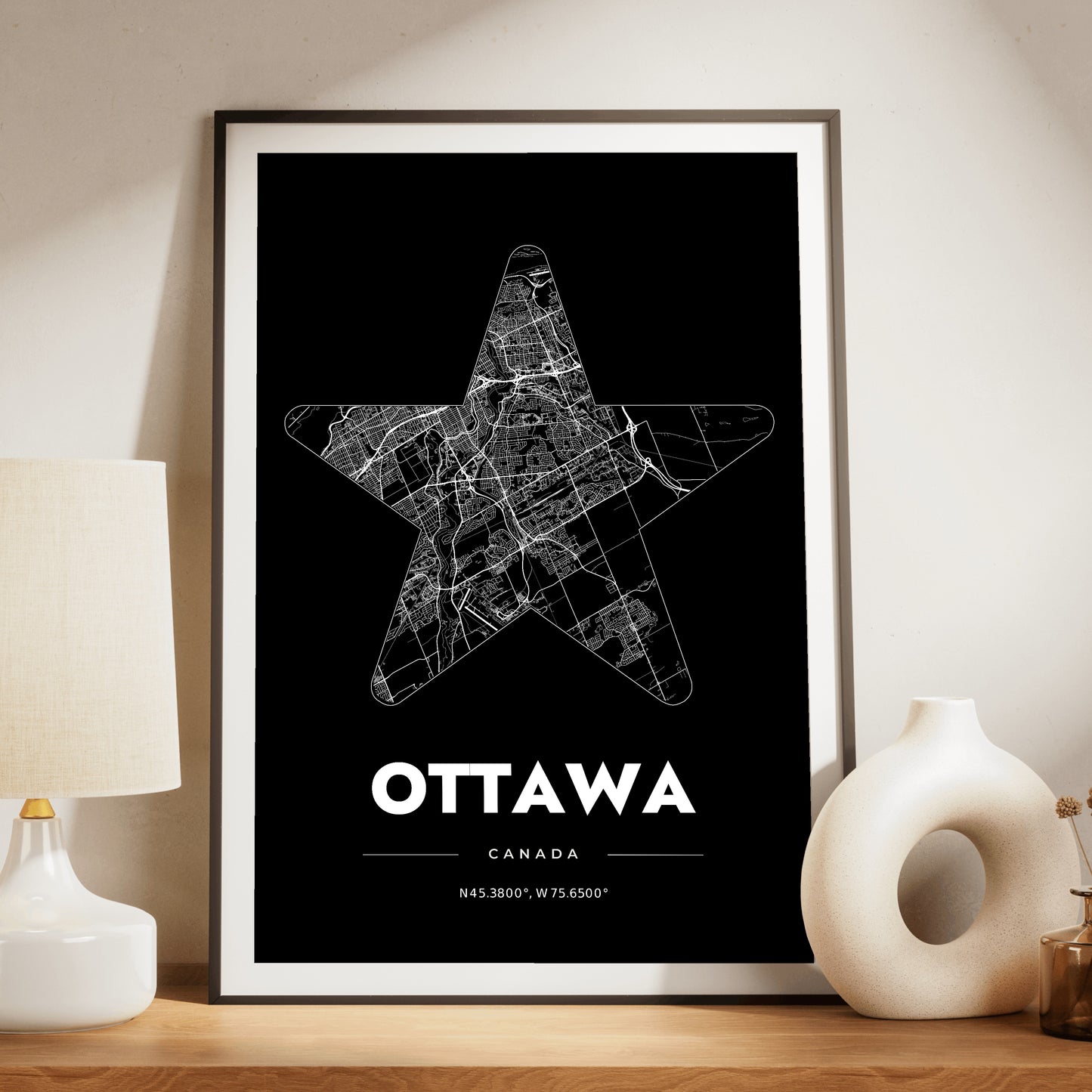 Ottawa Star Map Poster