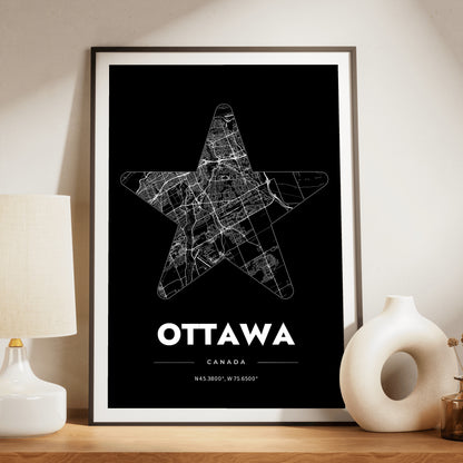 Ottawa Star Map Poster