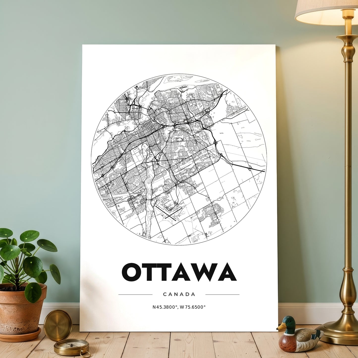 Ottawa Spot Map Poster