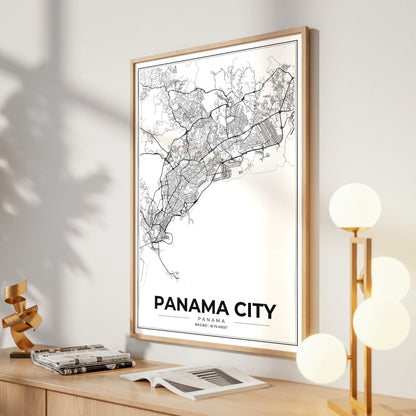 Panama City Modern Map Poster
