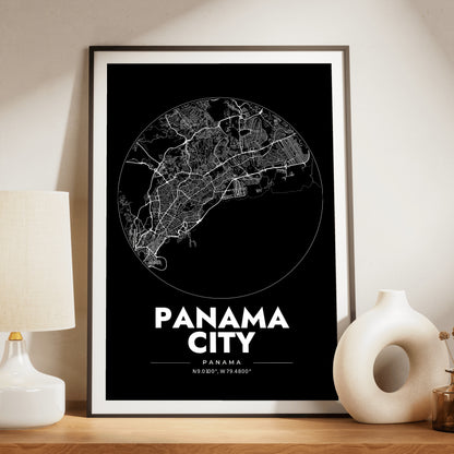 Panama City Spot Map Poster