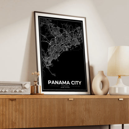 Panama City Modern Map Poster