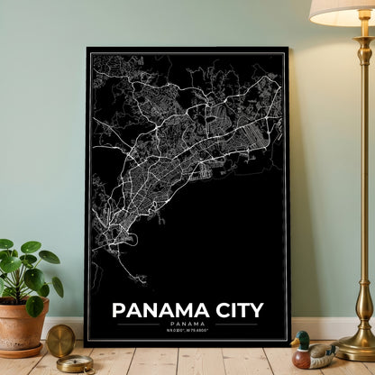 Panama City Modern Map Poster