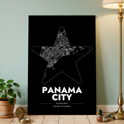 Panama City Star Map Poster