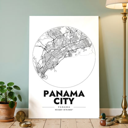 Panama City Spot Map Poster