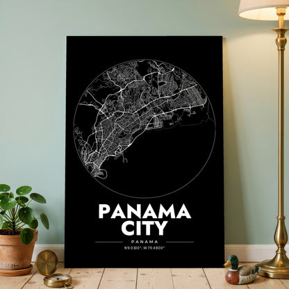 Panama City Spot Map Poster