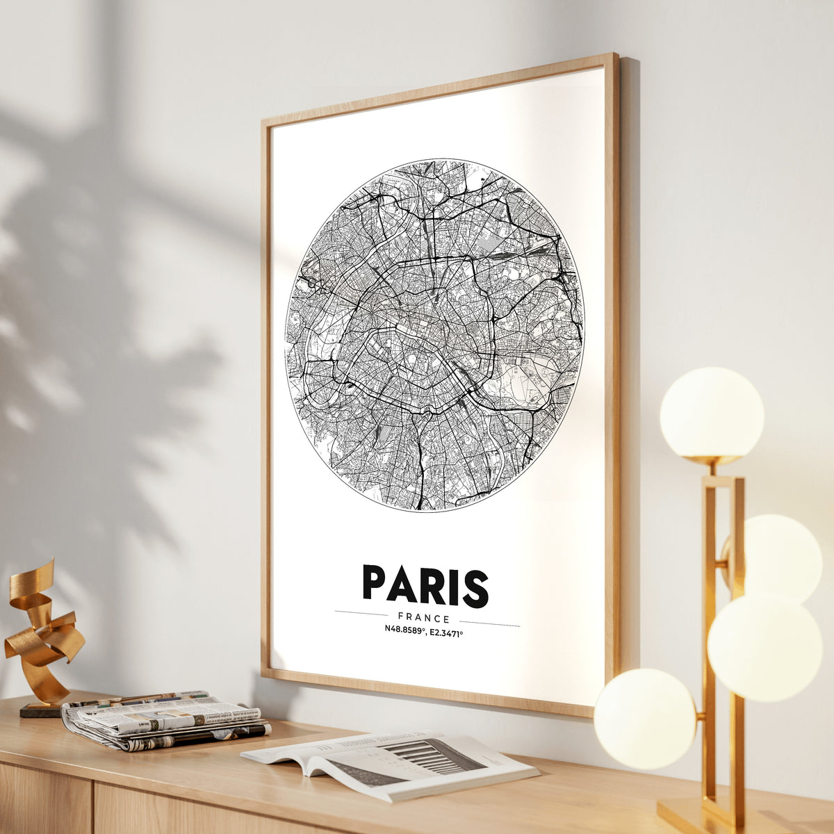 Paris Spot Map Poster