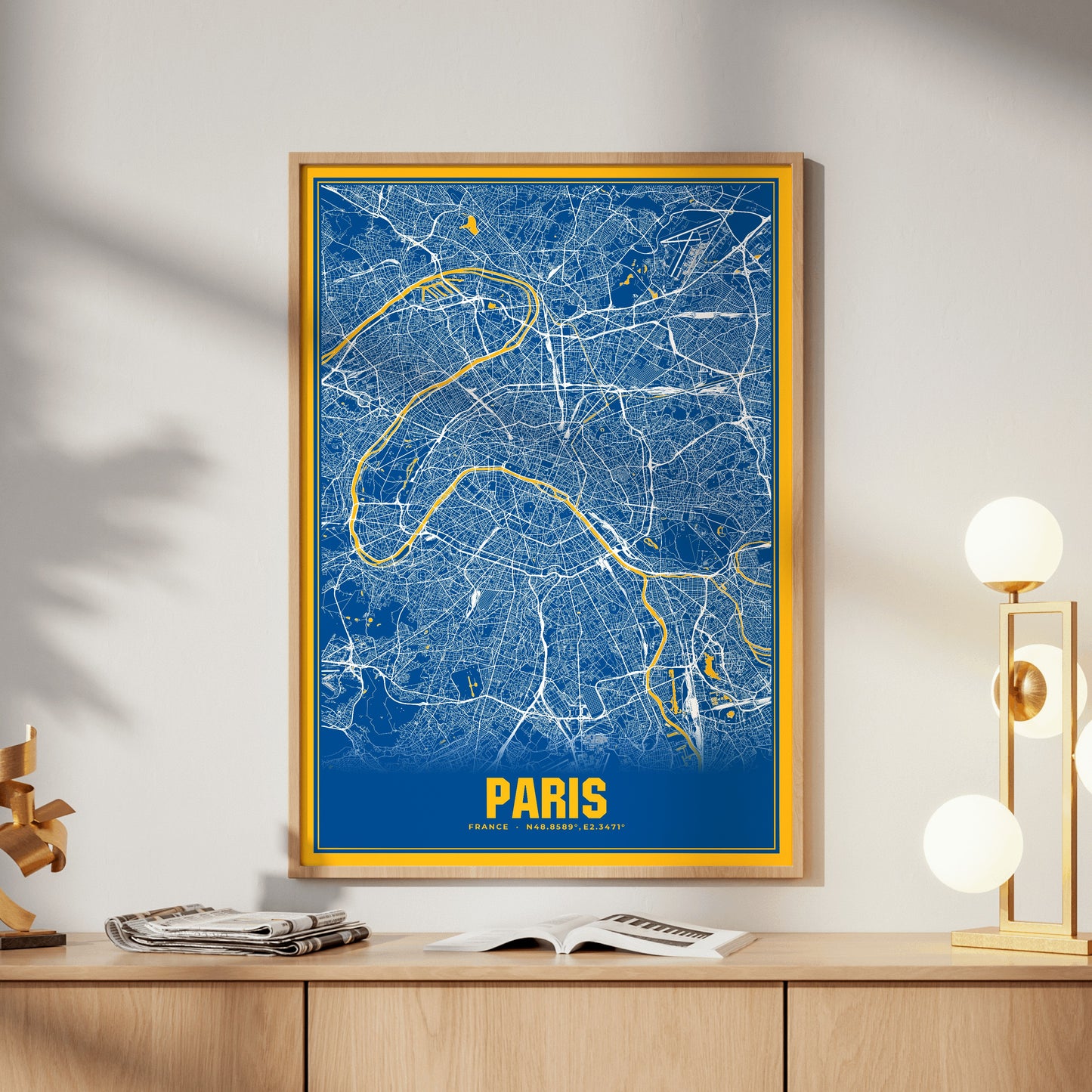 Paris Blockbuster Map Poster