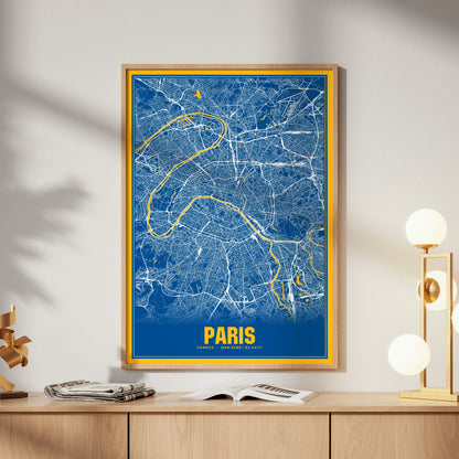 Paris Blockbuster Map Poster
