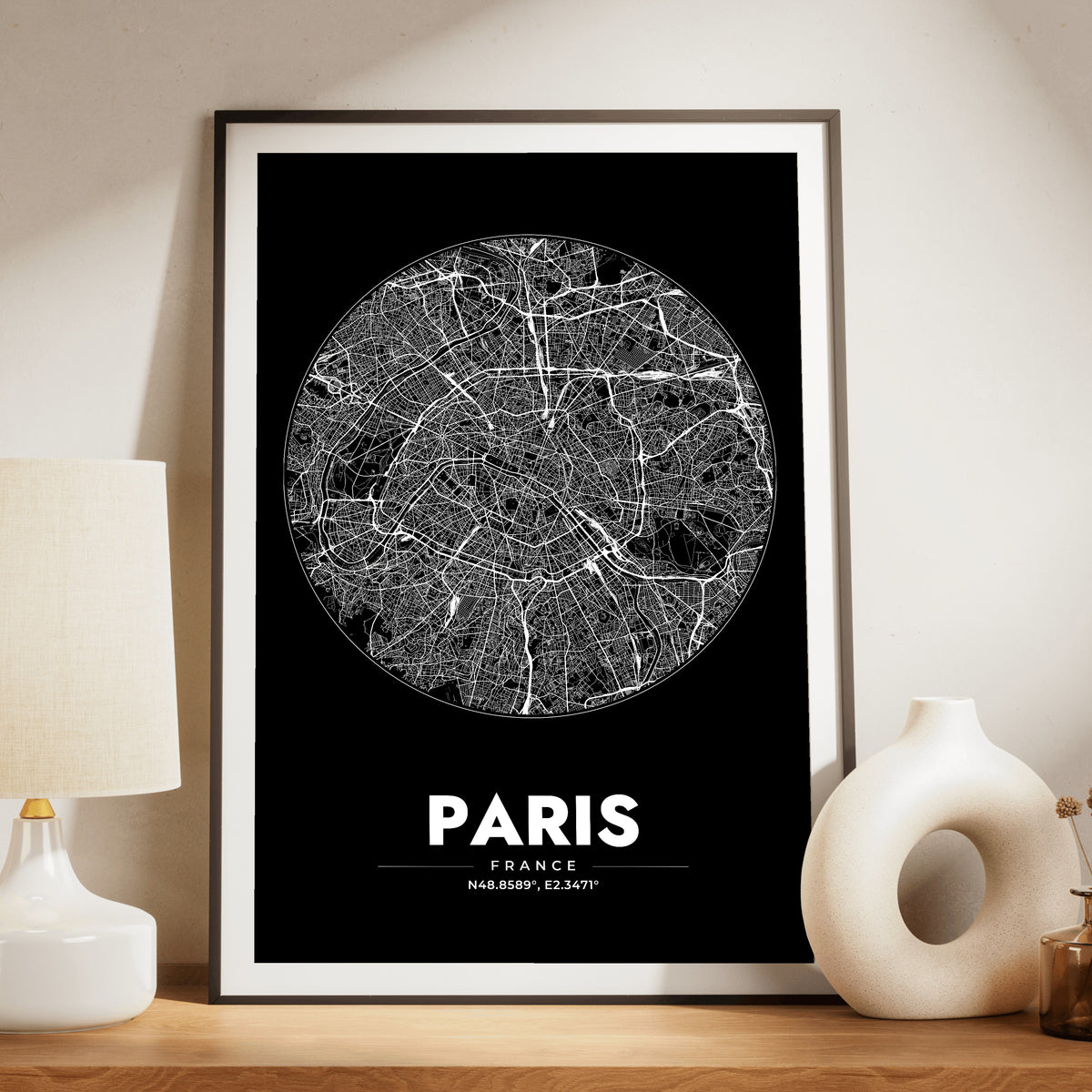 Paris Spot Map Poster