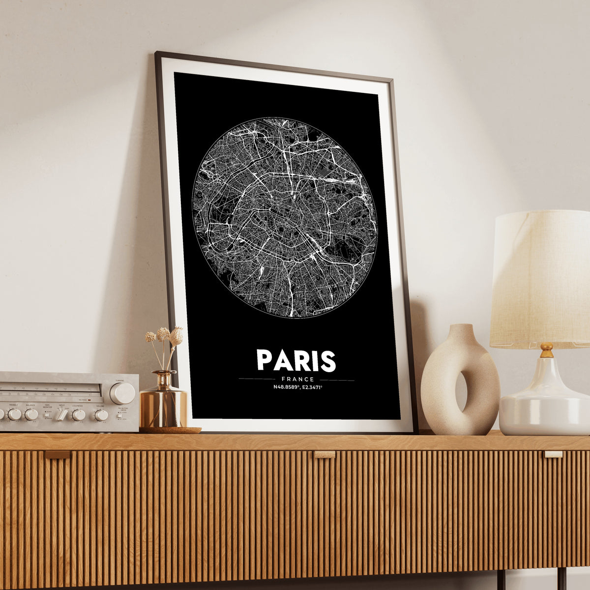 Paris Spot Map Poster